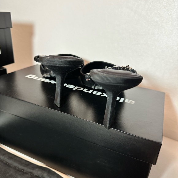 Alexander Wang Delphine 65 Logo-Strap Mules party wedding summer casual style - Picture 7 of 9